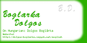 boglarka dolgos business card