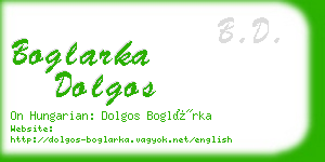 boglarka dolgos business card